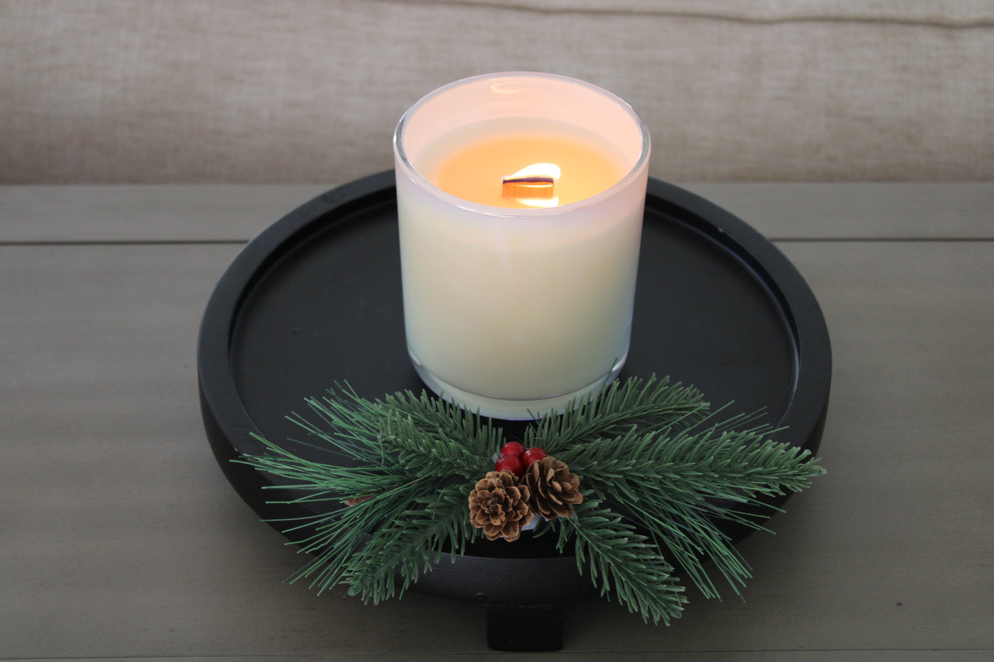 Peppermint Cocoa Wooden Wick Candle