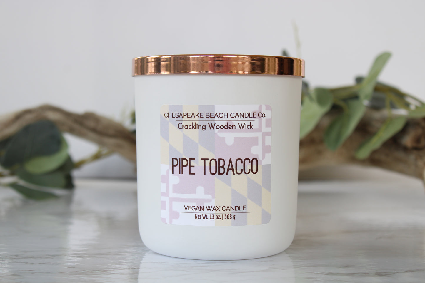 Pipe Tobacco Wooden Wick Candle