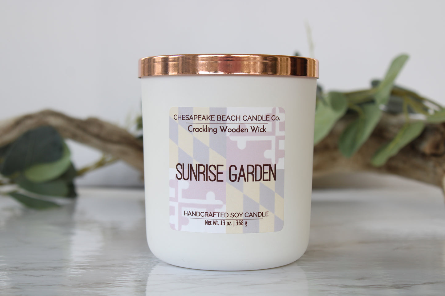 Sunrise Garden Wooden Wick Candle