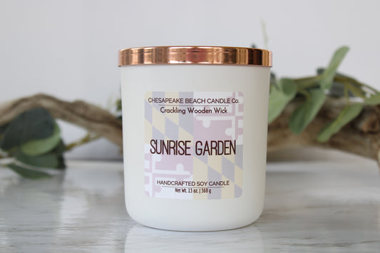 Sunrise Garden Wooden Wick Candle