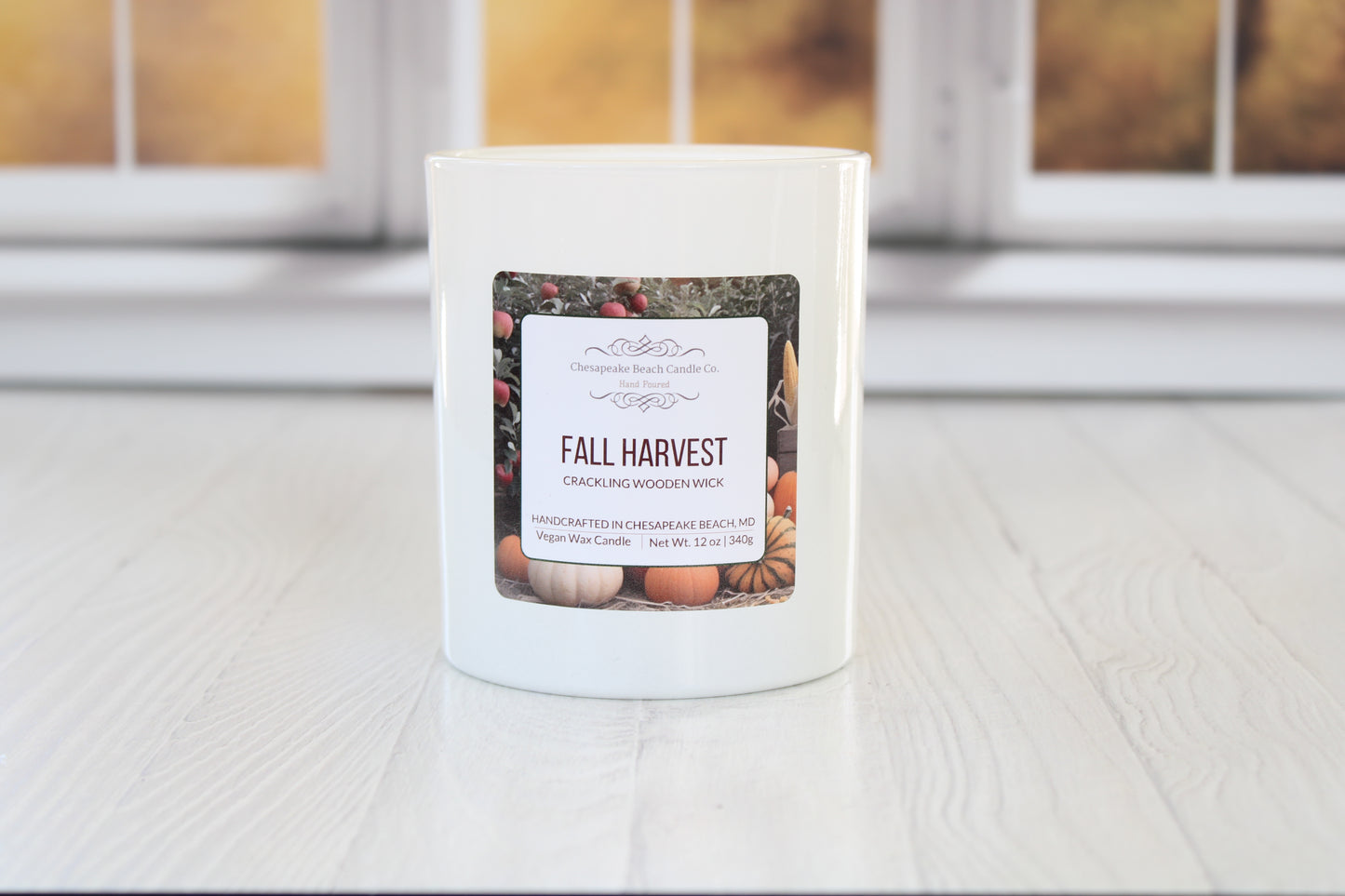 Fall Harvest Wooden Wick Candle