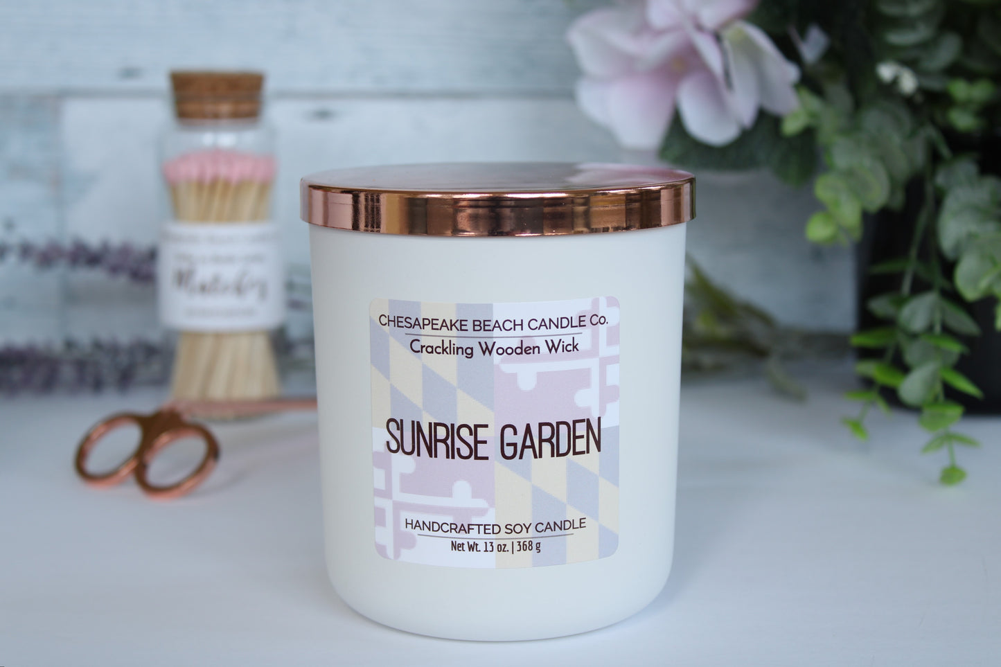 Sunrise Garden Wooden Wick Candle