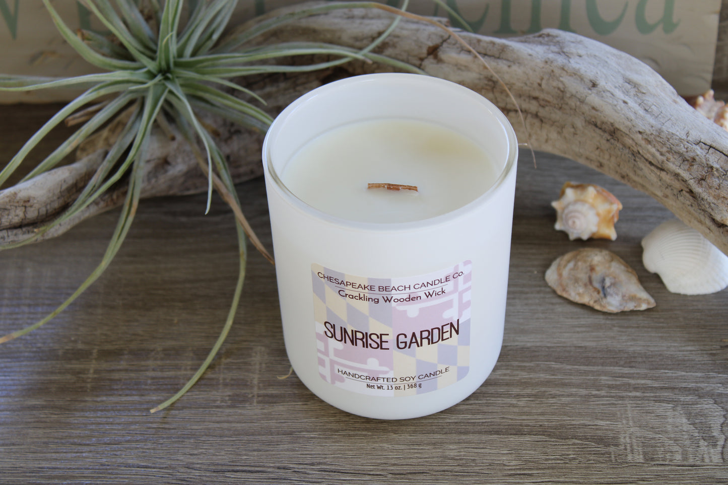Sunrise Garden Wooden Wick Candle