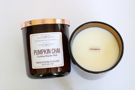 Pumpkin Chai Wooden Wick Candle