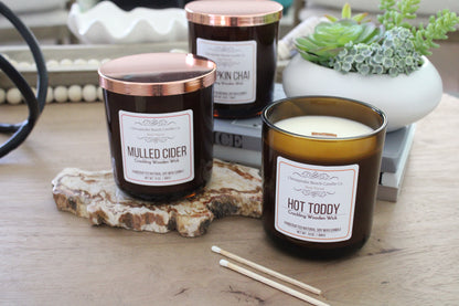 Hot Toddy Wooden Wick Candle (13 oz)