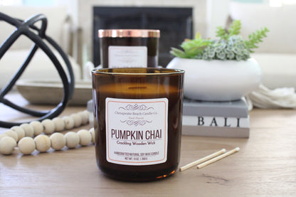 Pumpkin Chai Wooden Wick Candle