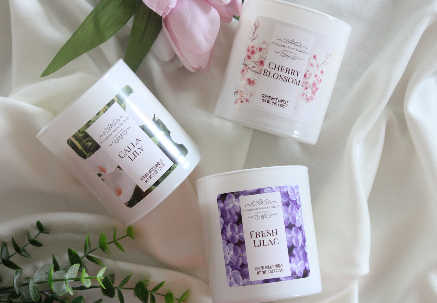 Floral Candle Trio - NEW
