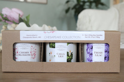 Floral Candle Trio - NEW