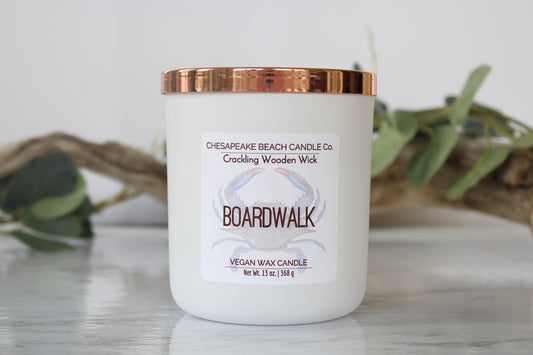 Boardwalk Wooden Wick Candle