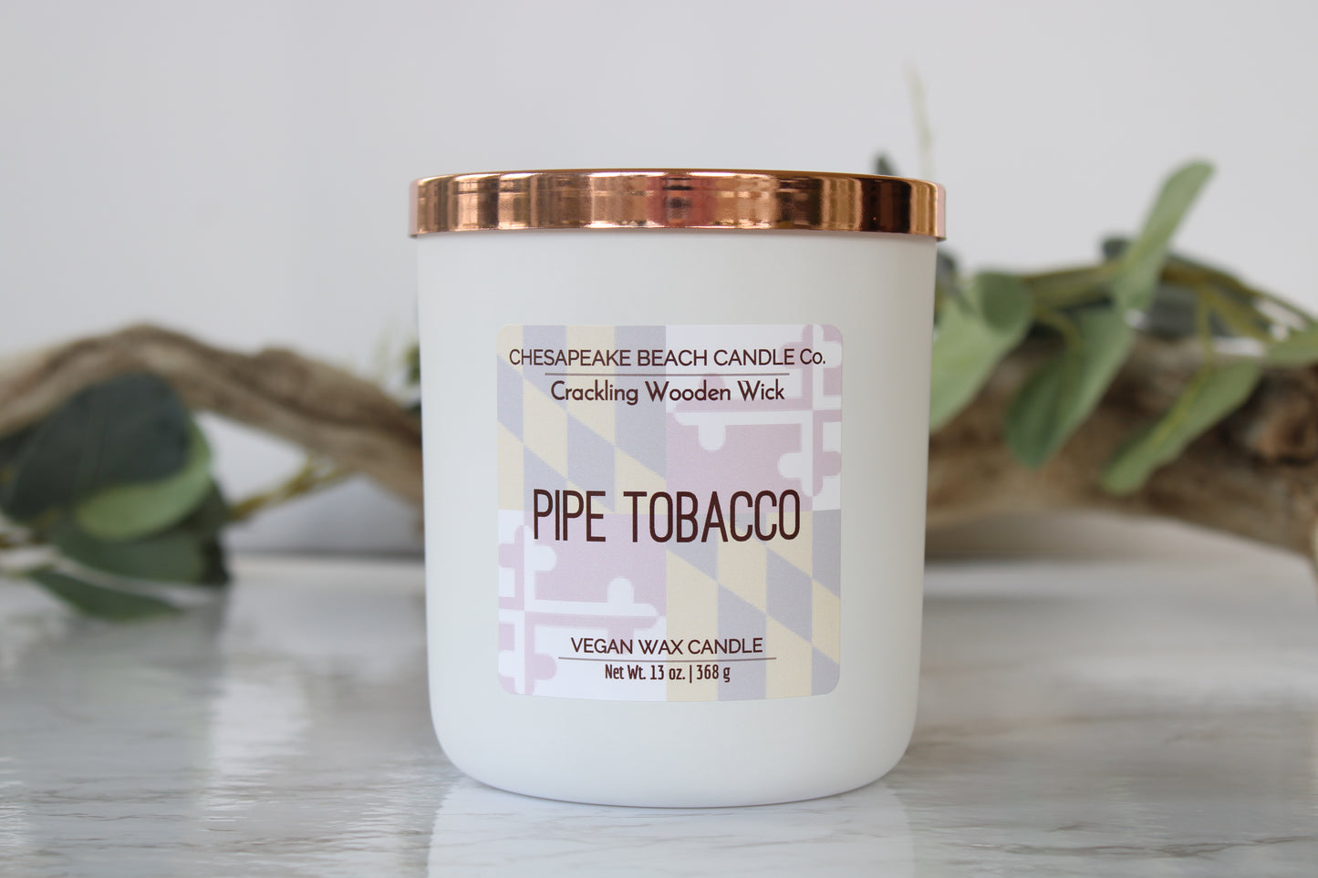 Pipe Tobacco Wooden Wick Candle (13 oz)