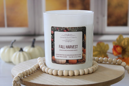Fall Harvest Wooden Wick Candle