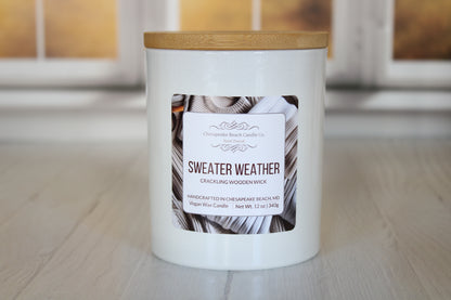 Sweater Weather Wooden Wick Candle