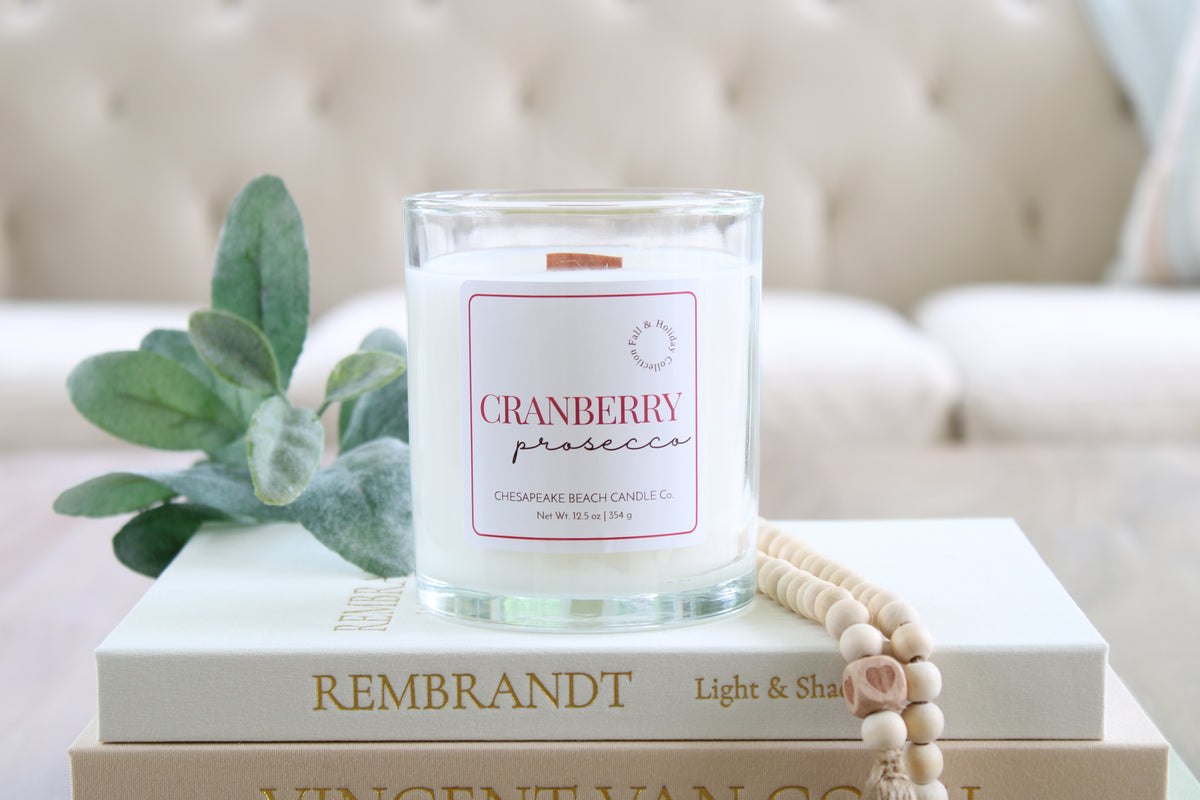 Cranberry Prosecco Wooden Wick Candle