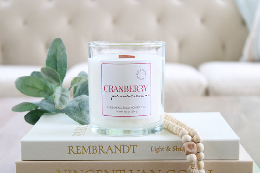 Cranberry Prosecco Wooden Wick Candle