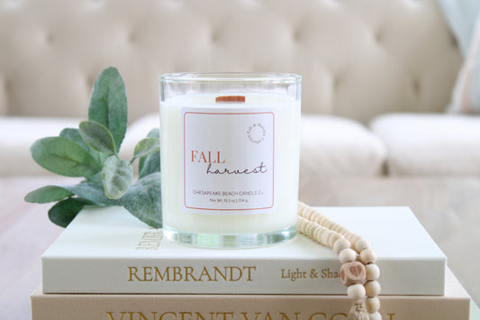 Fall Harvest Wooden Wick Candle
