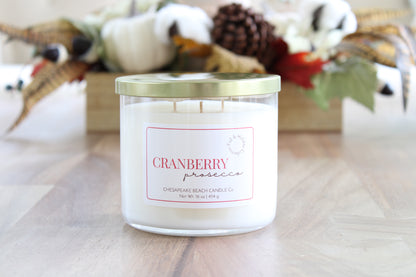 Cranberry Prosecco 3-Wick Candle