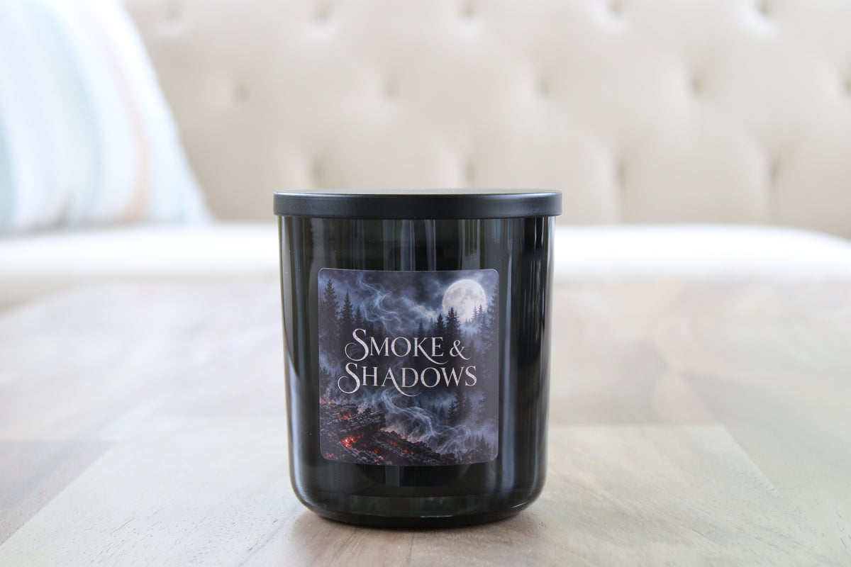 Smoke & Shadows Wooden Wick Candle