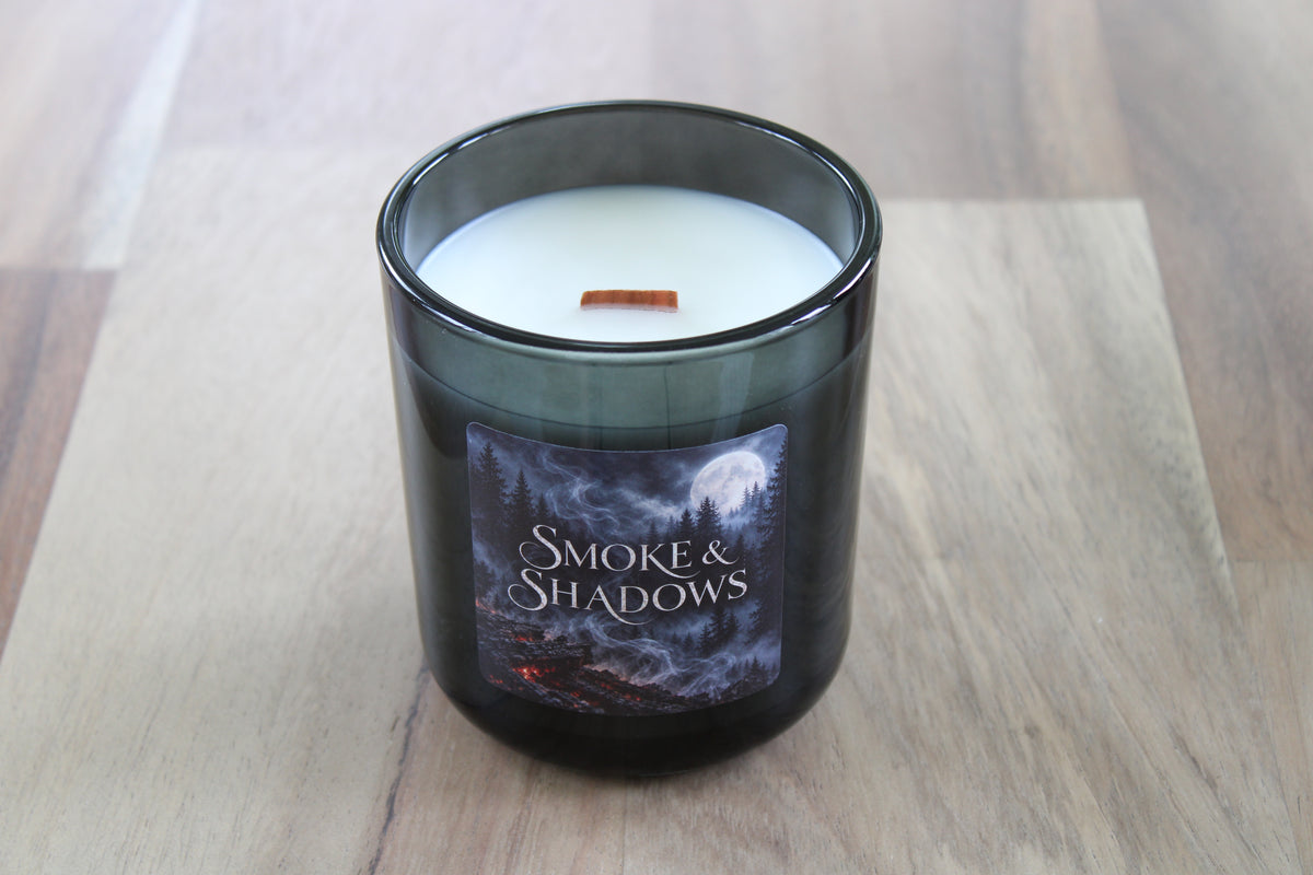 Smoke & Shadows Wooden Wick Candle