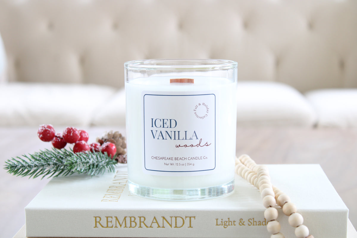 Iced Vanilla Woods Wooden Wick Candle