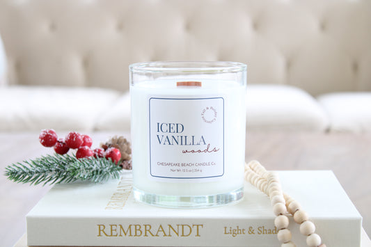 Iced Vanilla Woods Wooden Wick Candle