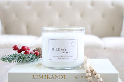 Holiday Sage 3-Wick Candle