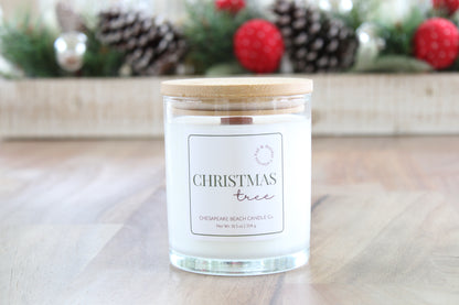 Christmas Tree Wooden Wick Candle