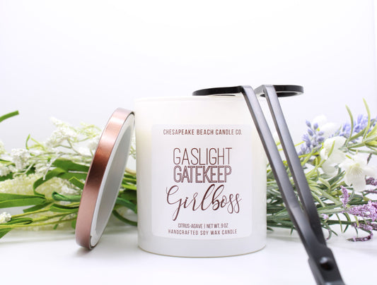 Gaslight Gatekeep Girlboss Candle (9 oz)