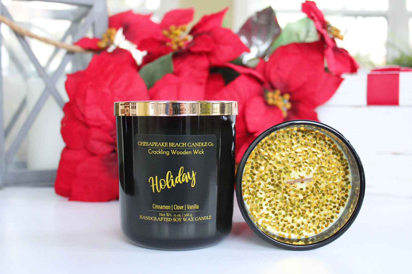 Holiday Wooden Wick Candle (13 oz)